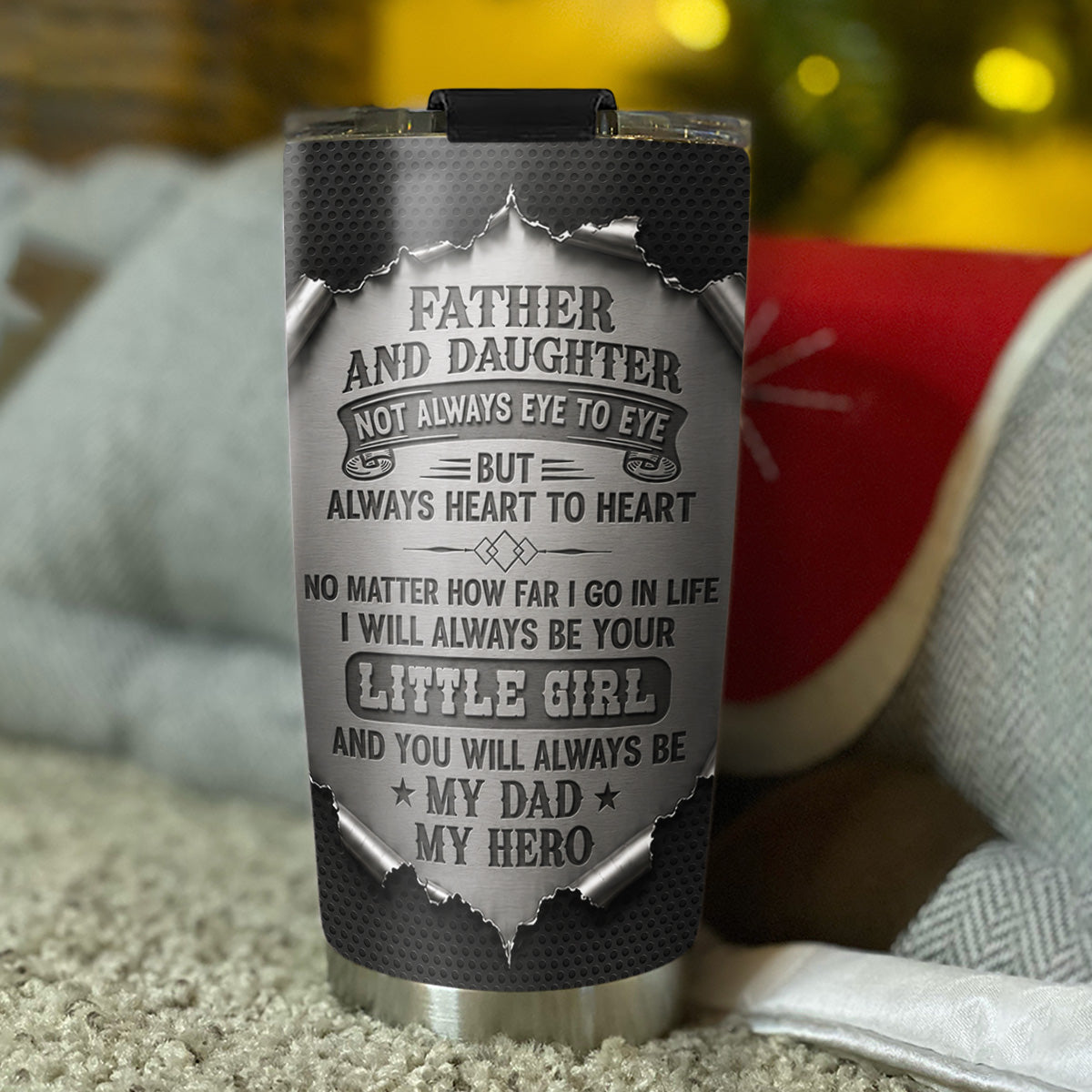 Custom Father's Day Birthday Gifts For Dad • My Hero 2 - Personalized 3D Effect Tumbler