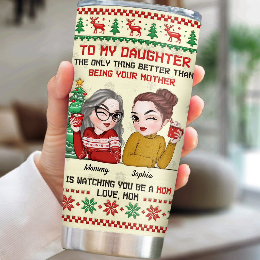 Custom Christmas Birthday Gifts For Daughter • To My Daughter Merry Christmas - Personalized 3D Inflated Effect Tumbler