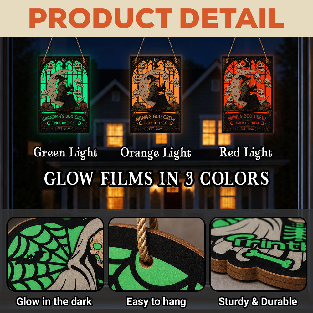 Boo Crew - Personalized Luminous 2-Layered Wood Sign