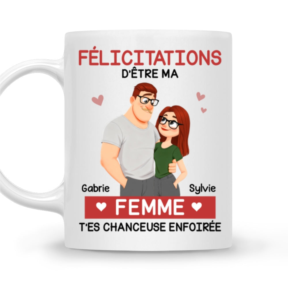Custom Anniversary Keepsake Gifts For Couple • L'amour, c'est toi - Mug à café personnalisé