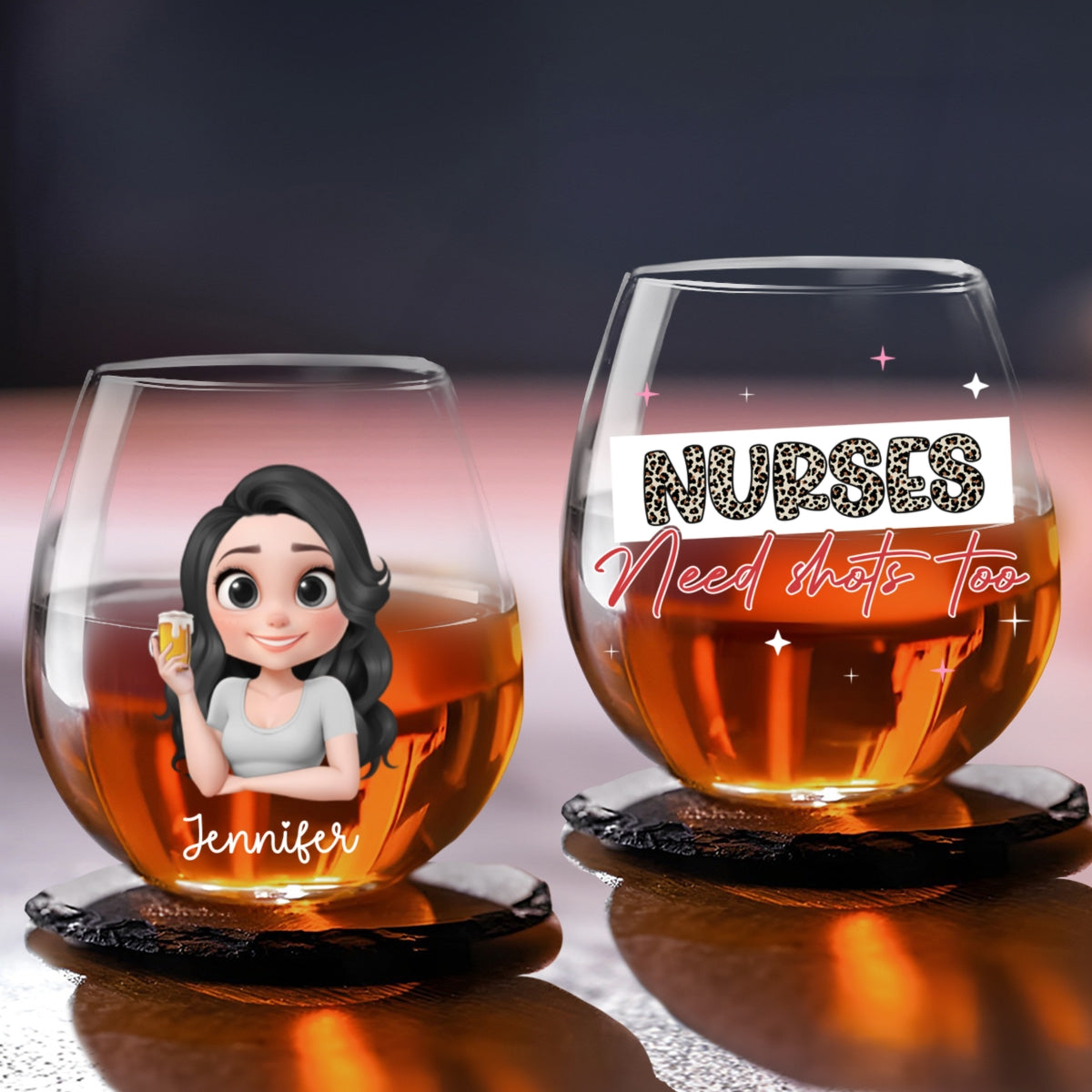 Nurses Need Shot Too - Personalized Wine Glass