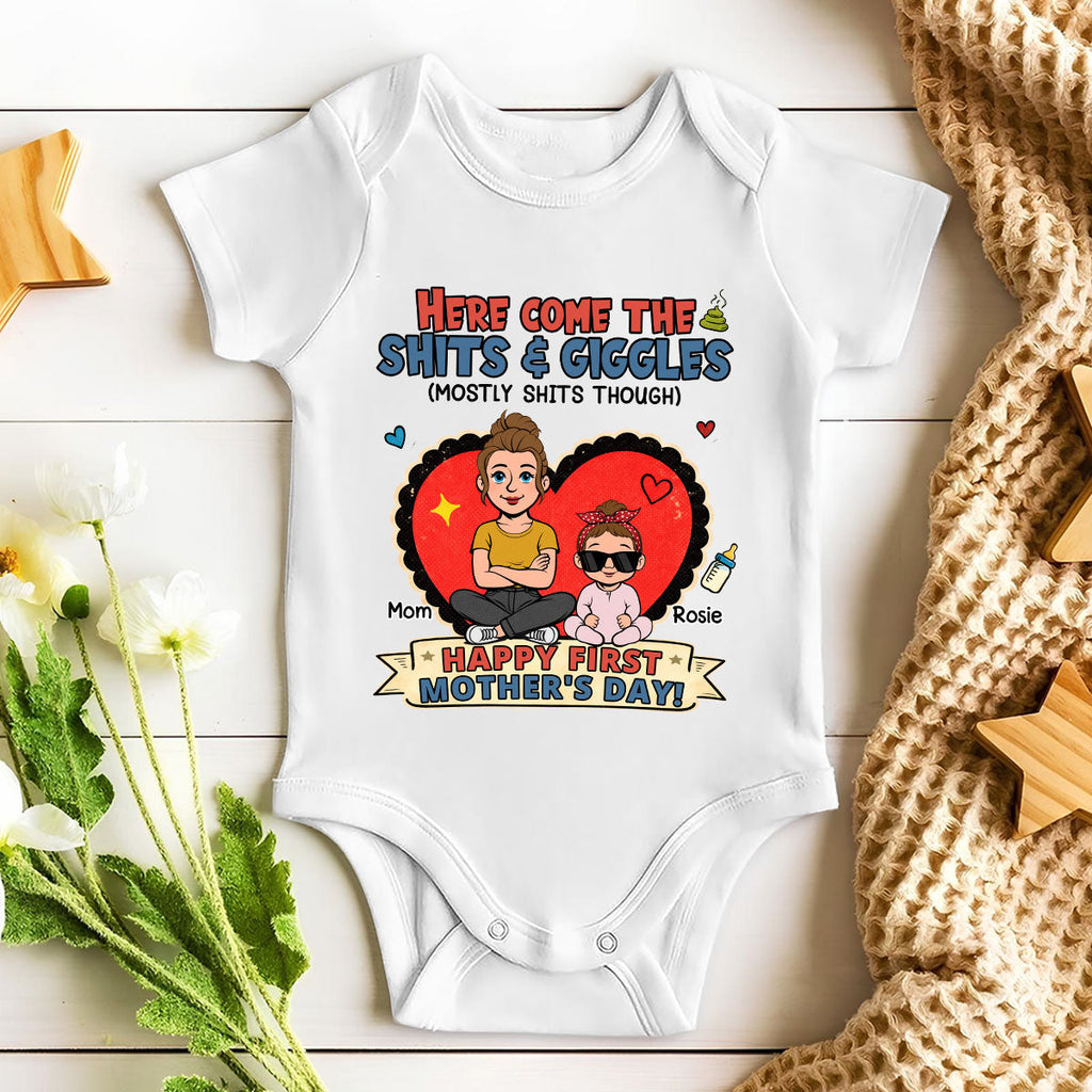 Here Come The Giggles - Personalized Baby Onesie