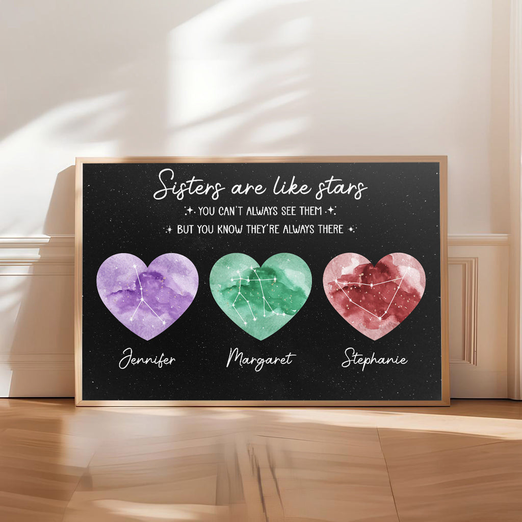 Good Friends Are Like Stars - Personalized Poster