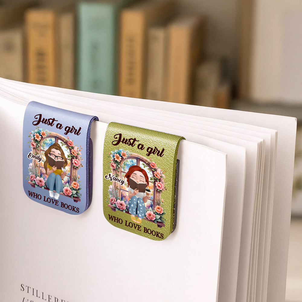 Custom Christmas Birthday Bookish Gifts For Book Lovers, Bookworms • I Am That Girl - Personalized Leather Bookmark