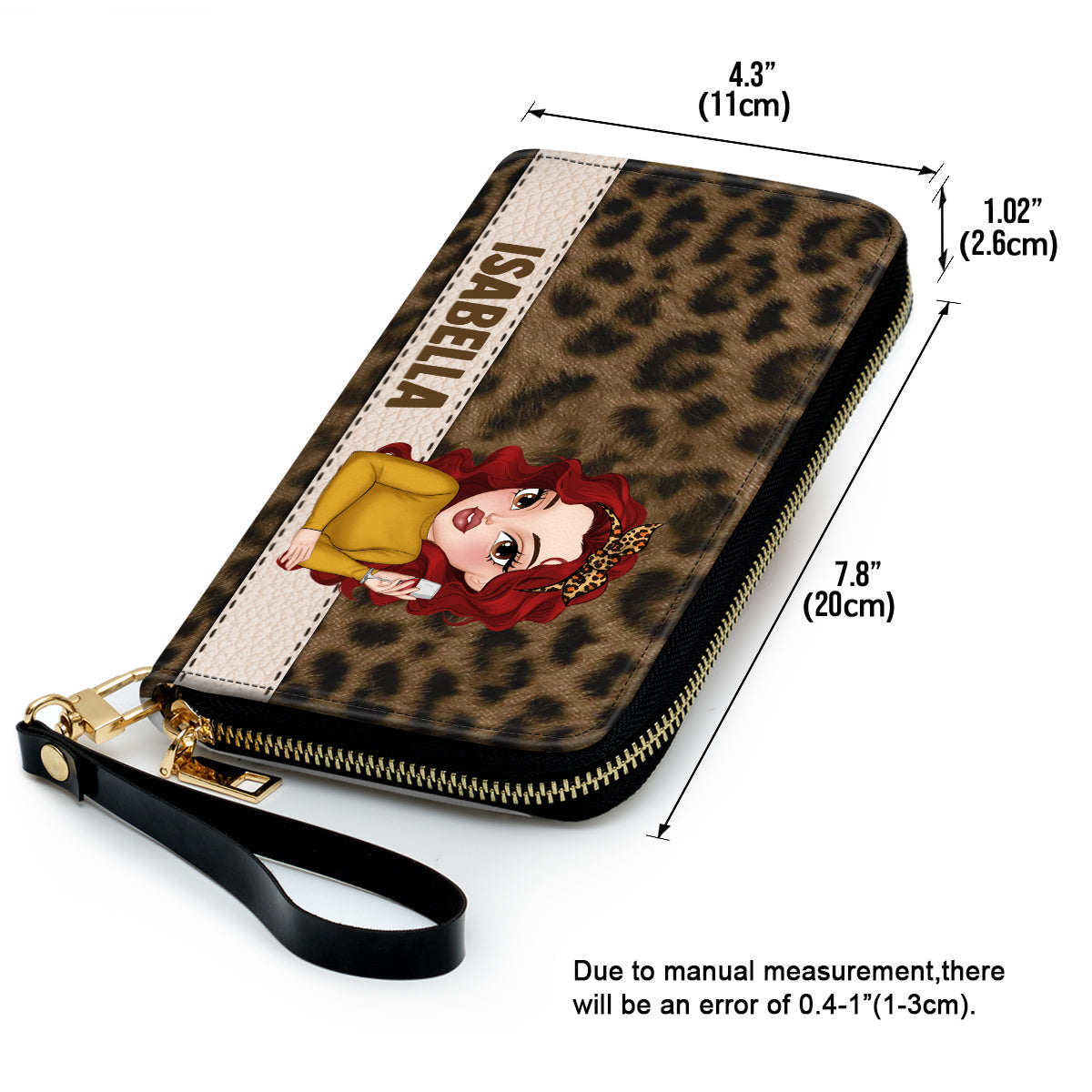 Name Leopard - Personalized Leather Wallet