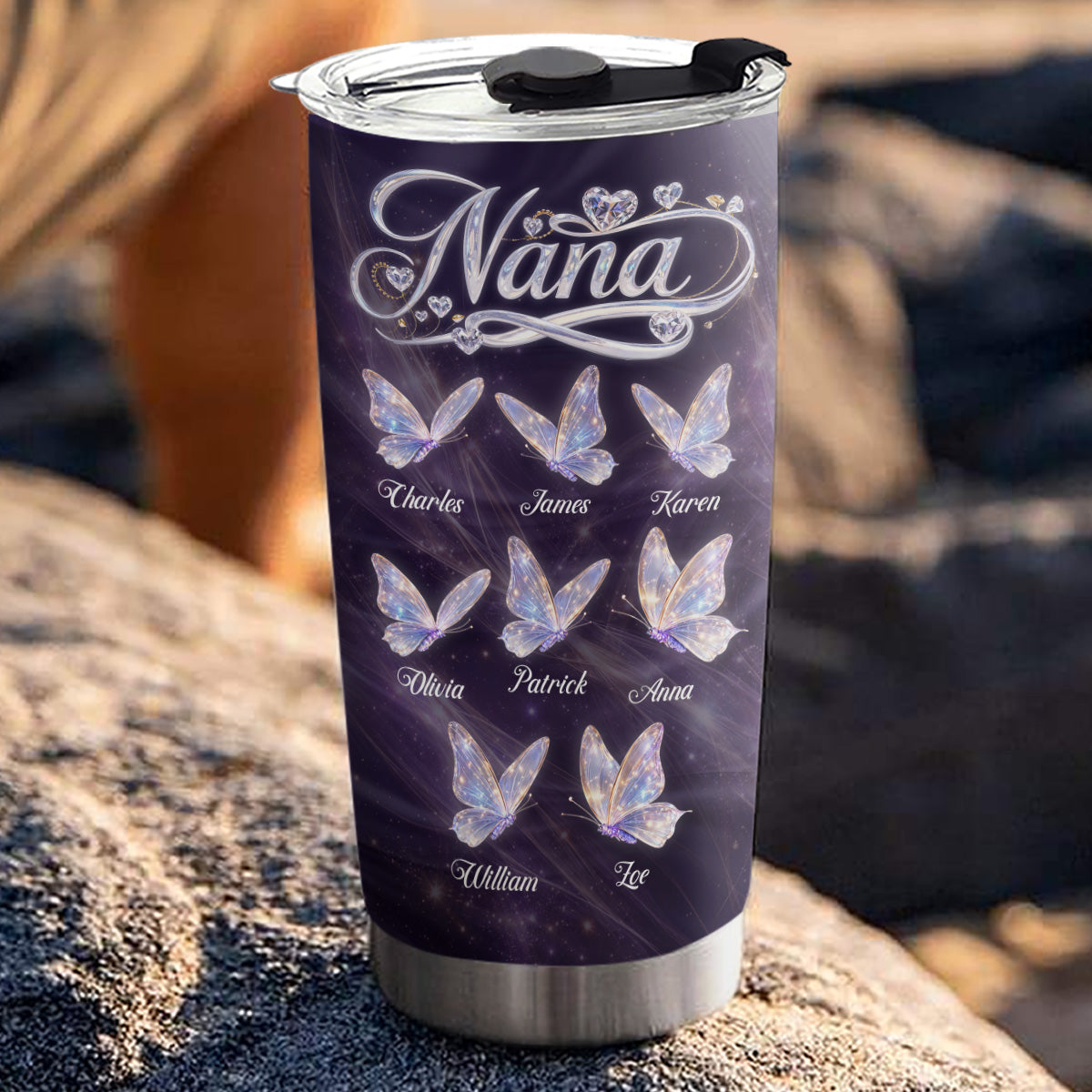 Custom Christmas Birthday Gifts For Grandma • Grandma Love Her Grandkids - Personalized Tumbler