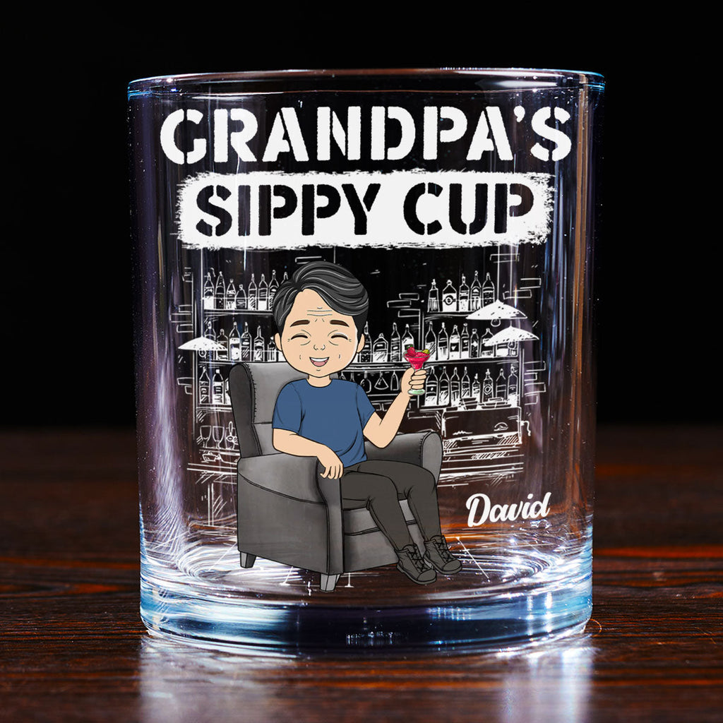 Custom Father's Day Birthday Gifts for Dad • Dad Sippy Cup - Personalized Whiskey Glass
