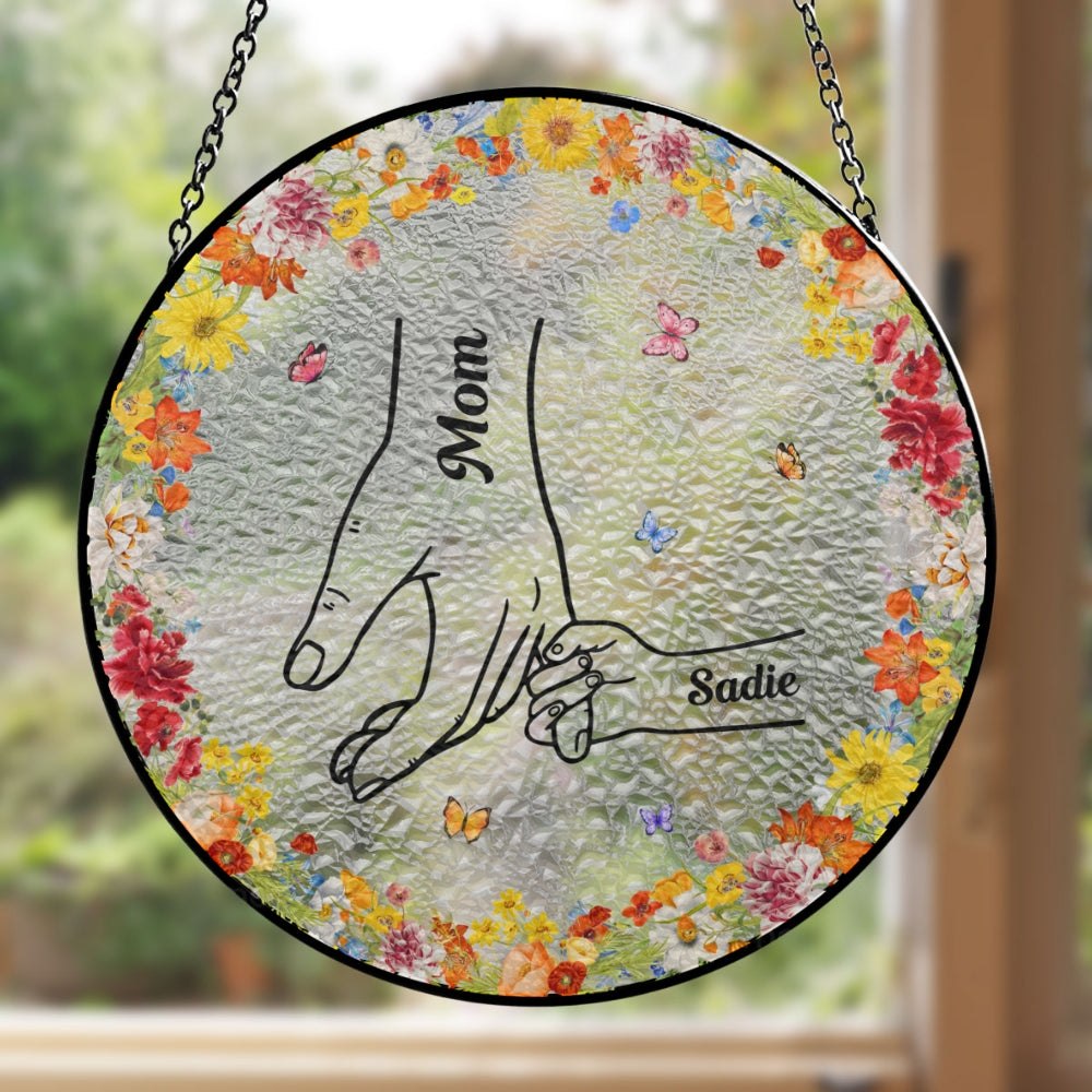 Custom Name Hanging Decor for Mom Daughter, Mother's Day Gifts • Mom You Are My Everything - Personalized Window Hanging Suncatcher