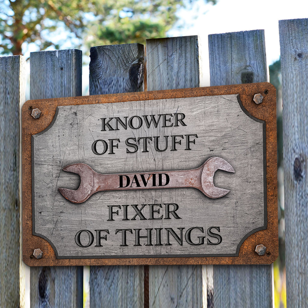Custom Couple Anniversary Wall Decor Keepsake Gift • Fixer Of Things - Personalized Metal Sign