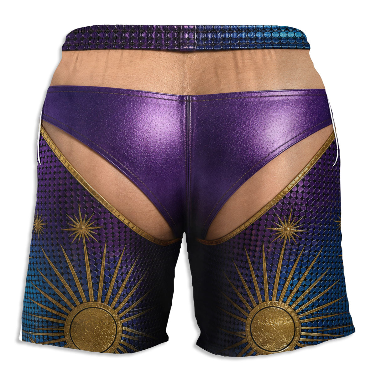 Custom Funny 3D Body Swim Trunks for Men, Birthday Summer Gift • Astro Peekaboo - Personalized Beach Shorts