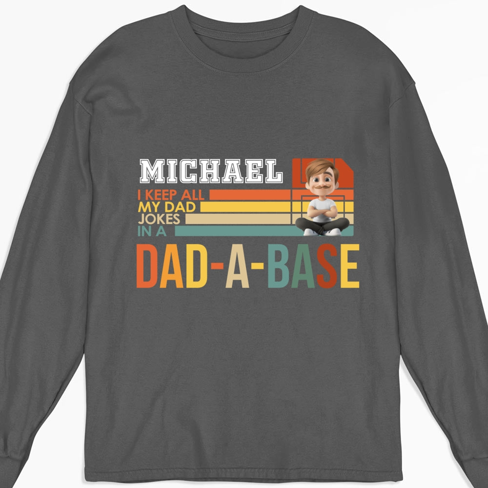 Custom Father's Day, Special Gift for Dad & Grandpa • Dad Jokes On File - Personalized Shirt