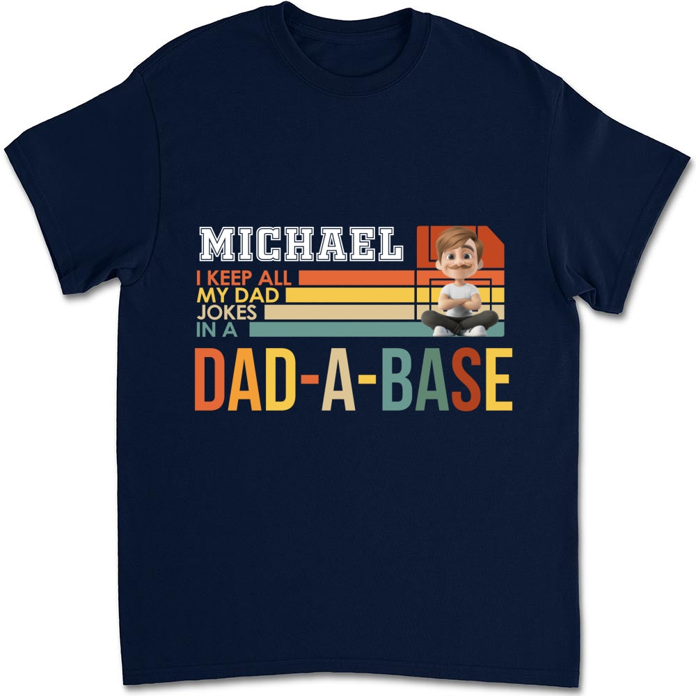 Custom Father's Day, Special Gift for Dad & Grandpa • Dad Jokes On File - Personalized Shirt