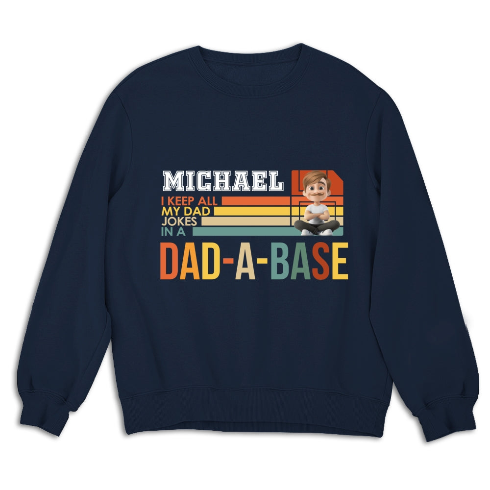 Custom Father's Day, Special Gift for Dad & Grandpa • Dad Jokes On File - Personalized Shirt