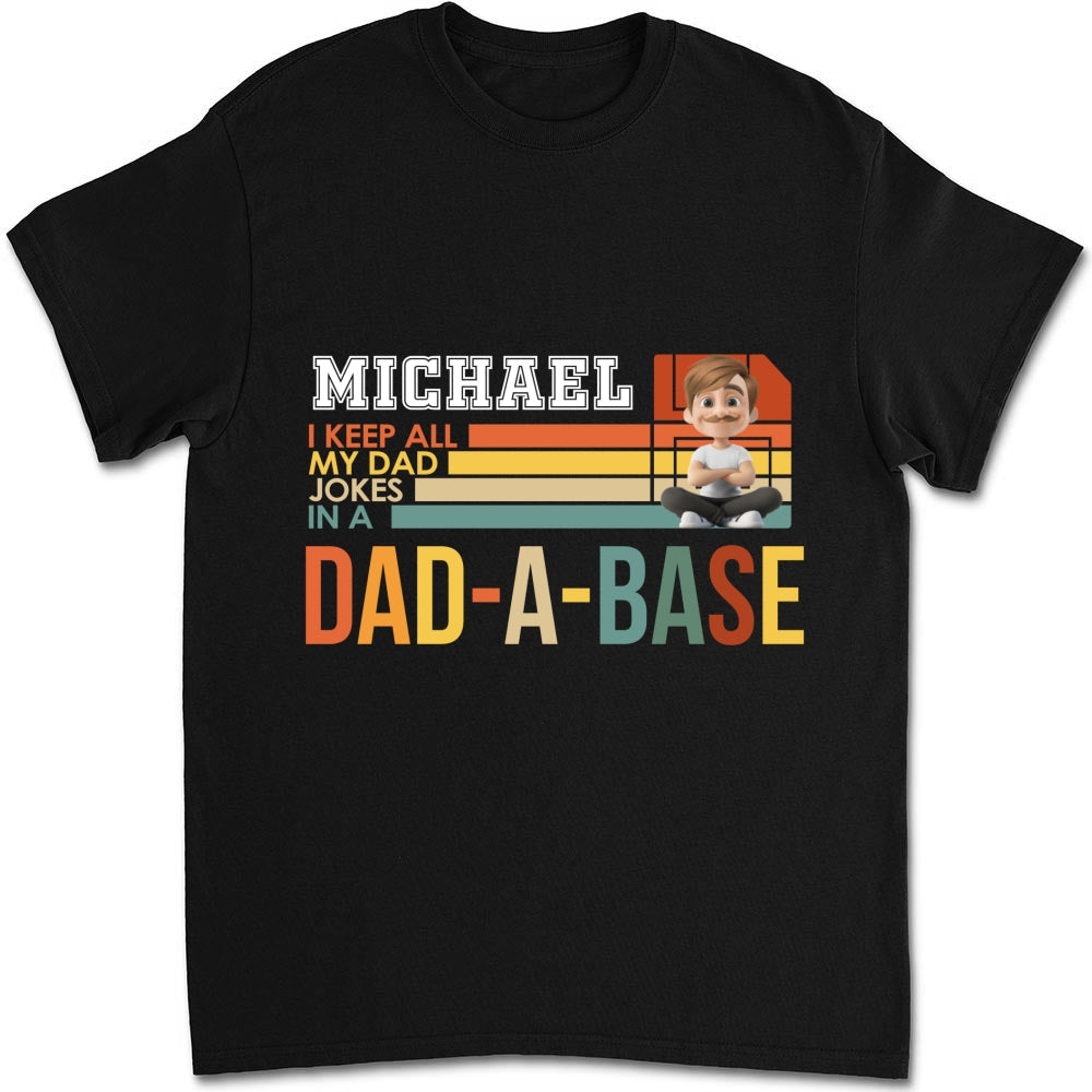 Custom Father's Day, Special Gift for Dad & Grandpa • Dad Jokes On File - Personalized Shirt