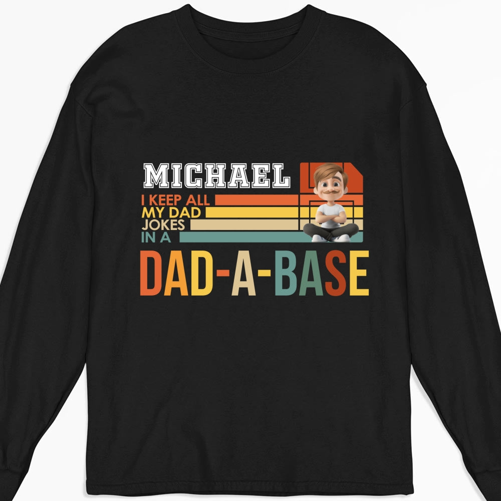 Custom Father's Day, Special Gift for Dad & Grandpa • Dad Jokes On File - Personalized Shirt