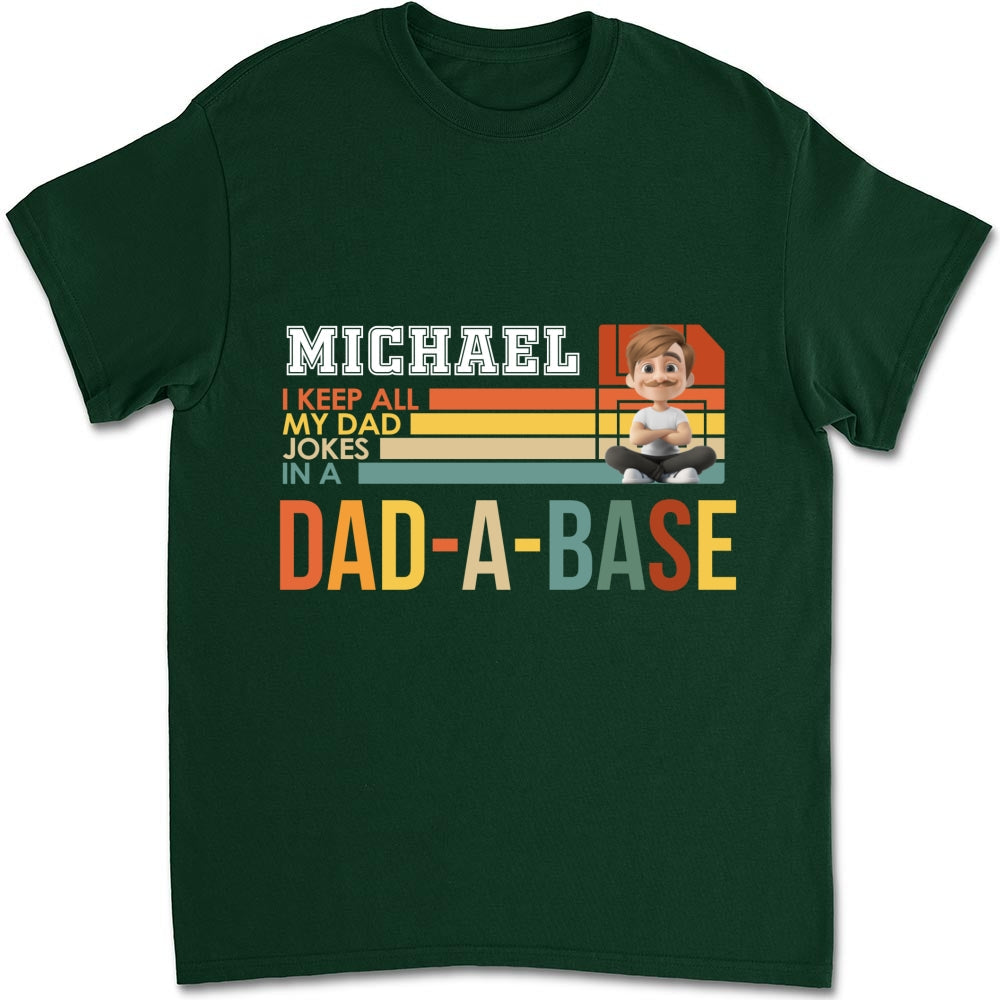 Custom Father's Day, Special Gift for Dad & Grandpa • Dad Jokes On File - Personalized Shirt