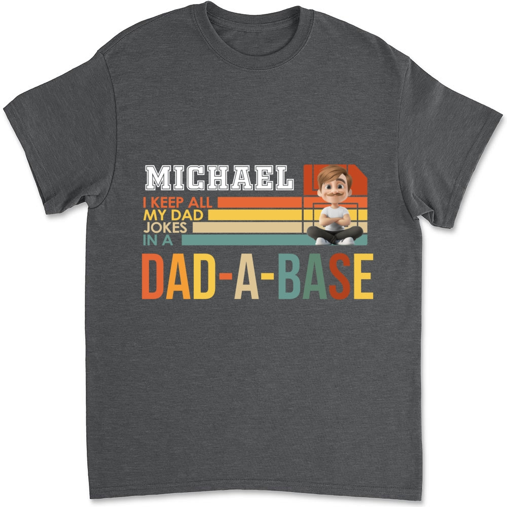 Custom Father's Day, Special Gift for Dad & Grandpa • Dad Jokes On File - Personalized Shirt