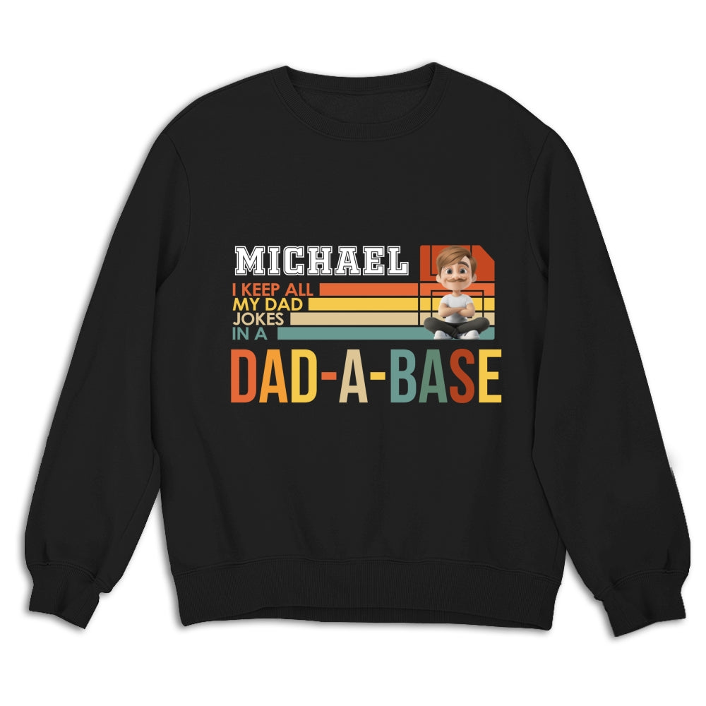 Custom Father's Day, Special Gift for Dad & Grandpa • Dad Jokes On File - Personalized Shirt