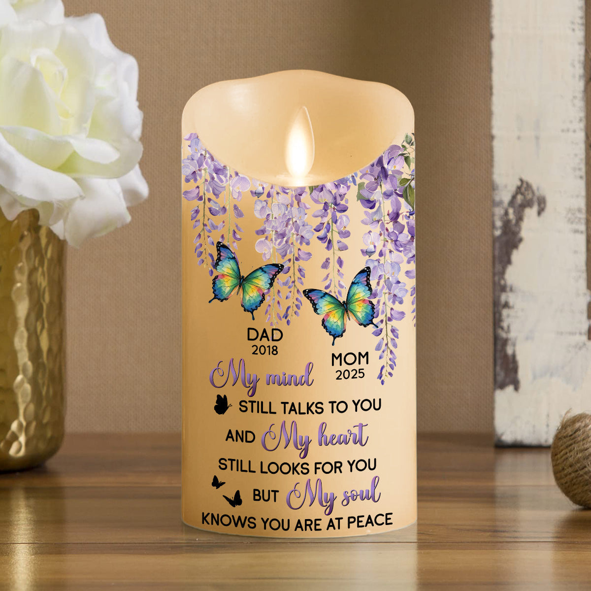 My Heart Looks For You - Personalized LED Candle