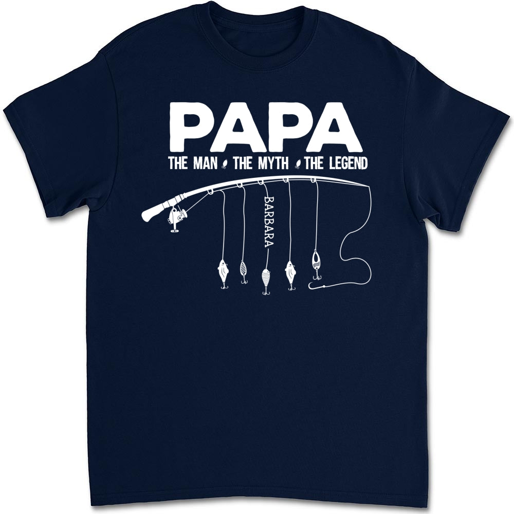 Custom Father's Day, Special Gift for Dad & Grandpa • The Fishing Legend - Personalized Shirt