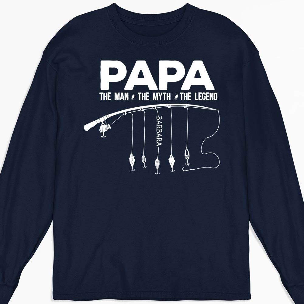 Custom Father's Day, Special Gift for Dad & Grandpa • The Fishing Legend - Personalized Shirt