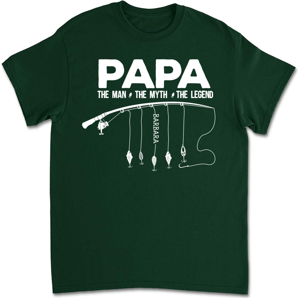 Custom Father's Day, Special Gift for Dad & Grandpa • The Fishing Legend - Personalized Shirt