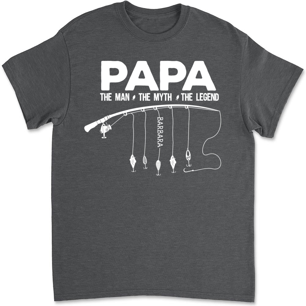 Custom Father's Day, Special Gift for Dad & Grandpa • The Fishing Legend - Personalized Shirt