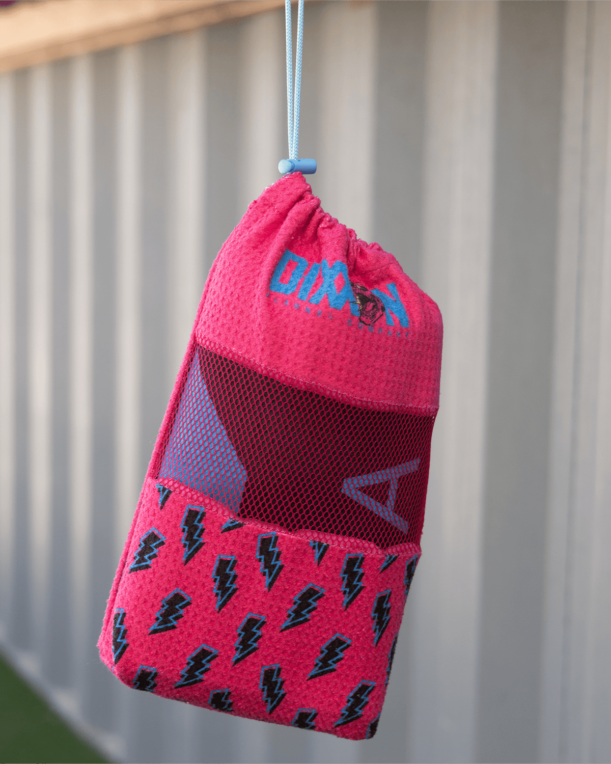 Pink Bolt Quick Dry Beach Towel