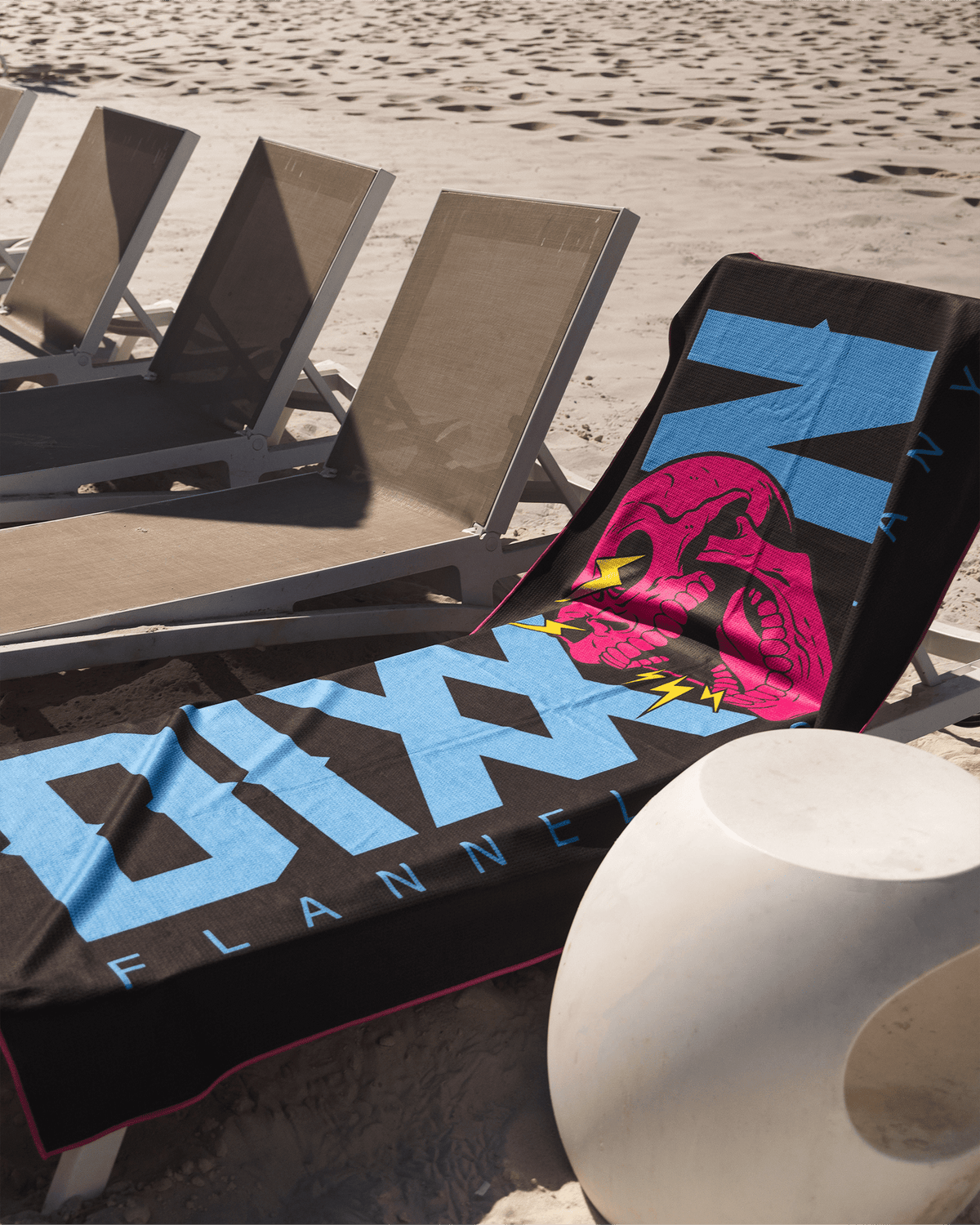Pink Bolt Quick Dry Beach Towel