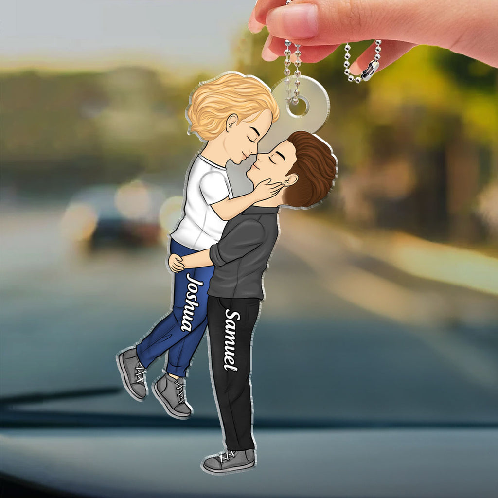 Love is Love - Personalized Car Ornament