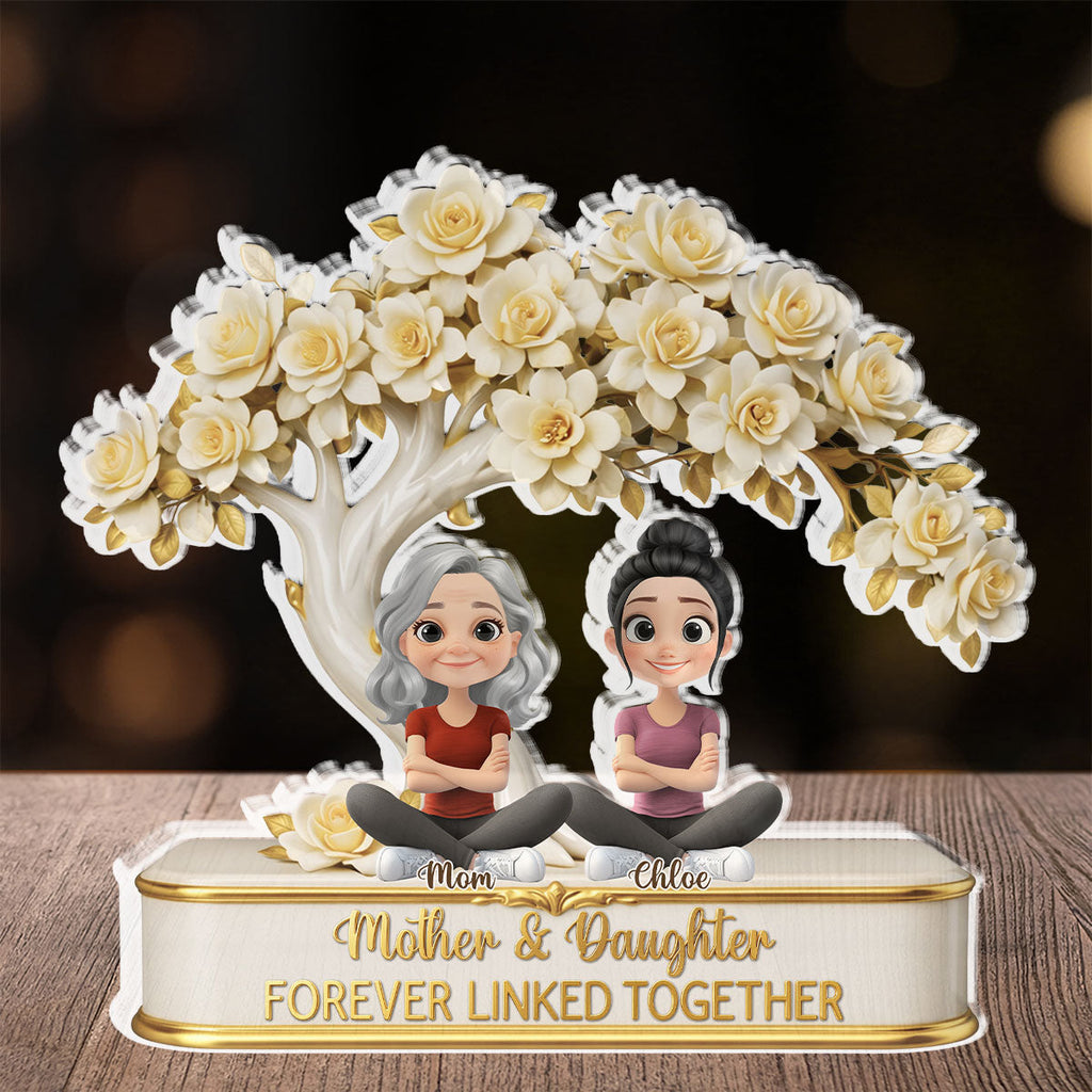 Custom Mother's Day Decor, Gift for Mom & Grandma • Mom And Daughters - Personalized Acrylic Plaque