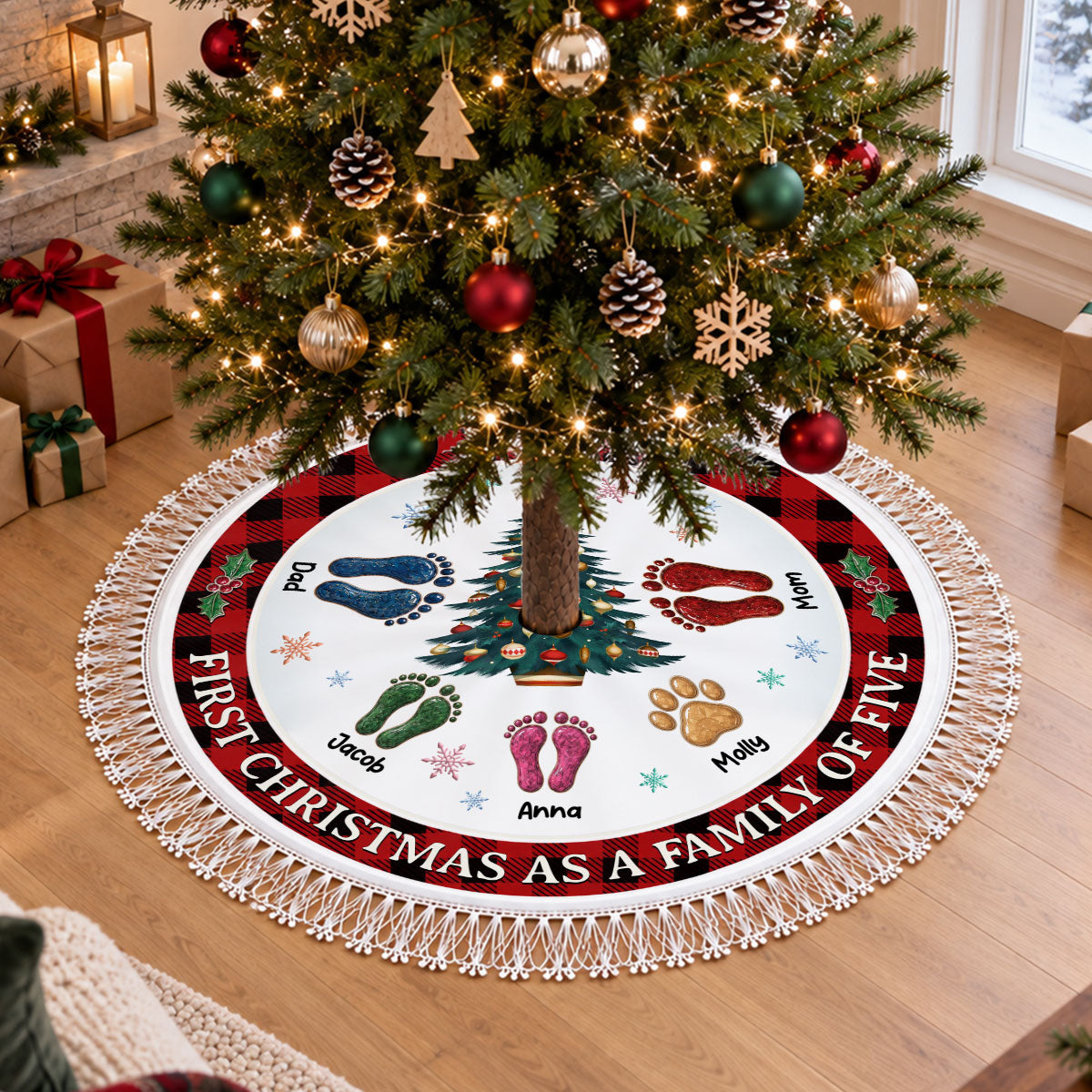 Our First Christmas 2026 - Personalized Tree Skirt