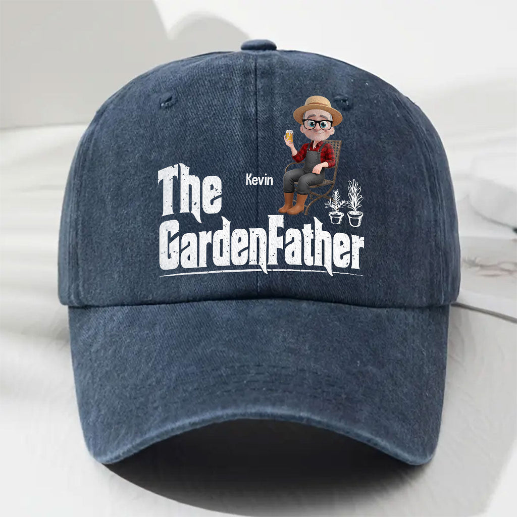 Custom Christmas Headwear Birthday Gifts for Dad • Boss Of The Blooms - Personalized Vintage Washed Denim Cap