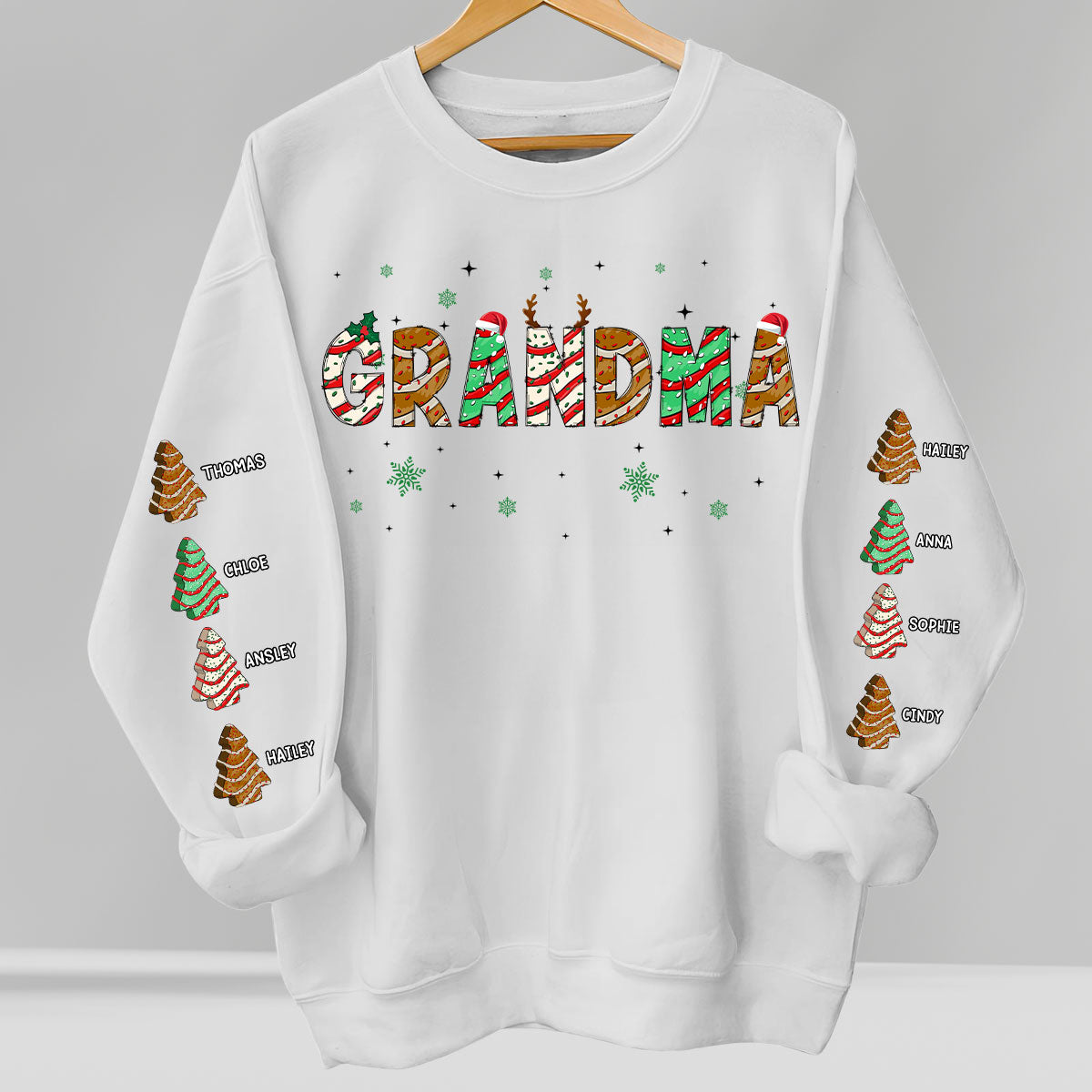 Grandma Christmas Tree Cake - Personalized Sweatshirt