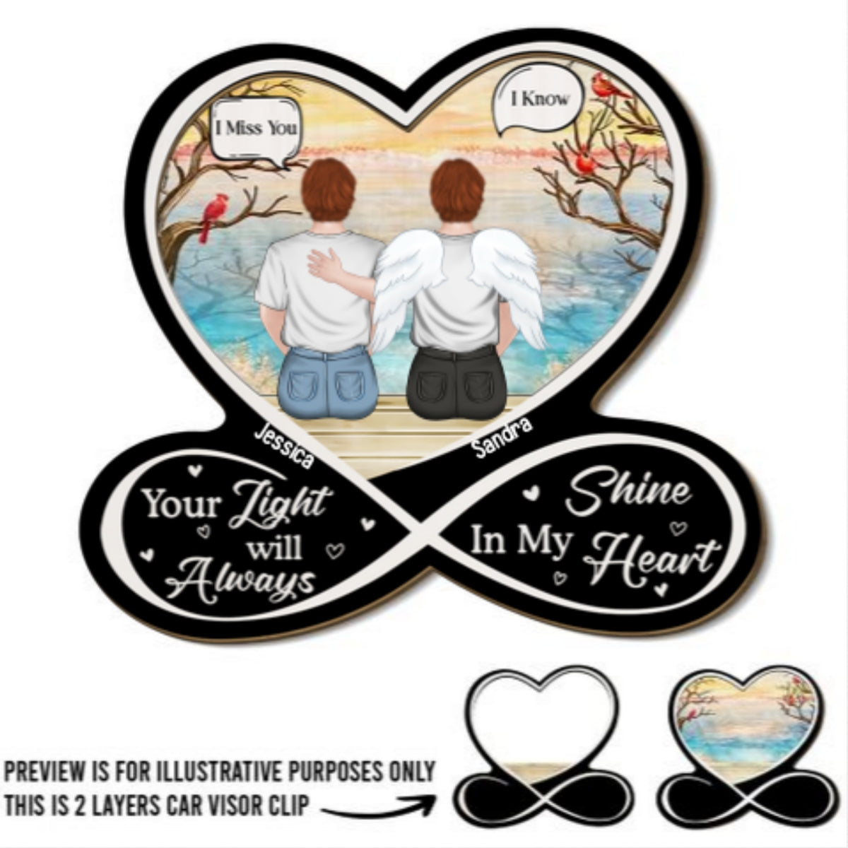 My Heart Was Not Ready - Personalized Car Visor Clip