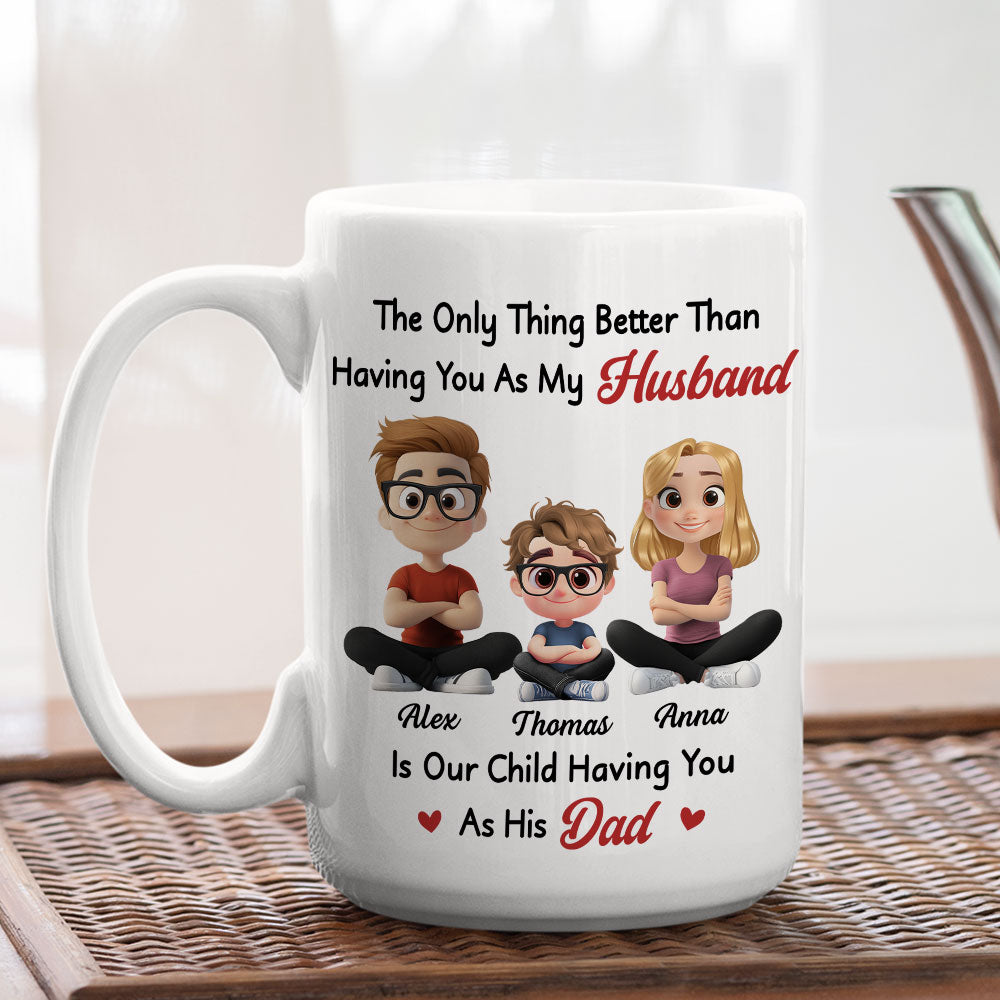 Custom Anniversary Keepsake Gifts For Couple • Having You As My Husband 2 - Personalized Coffee Mug