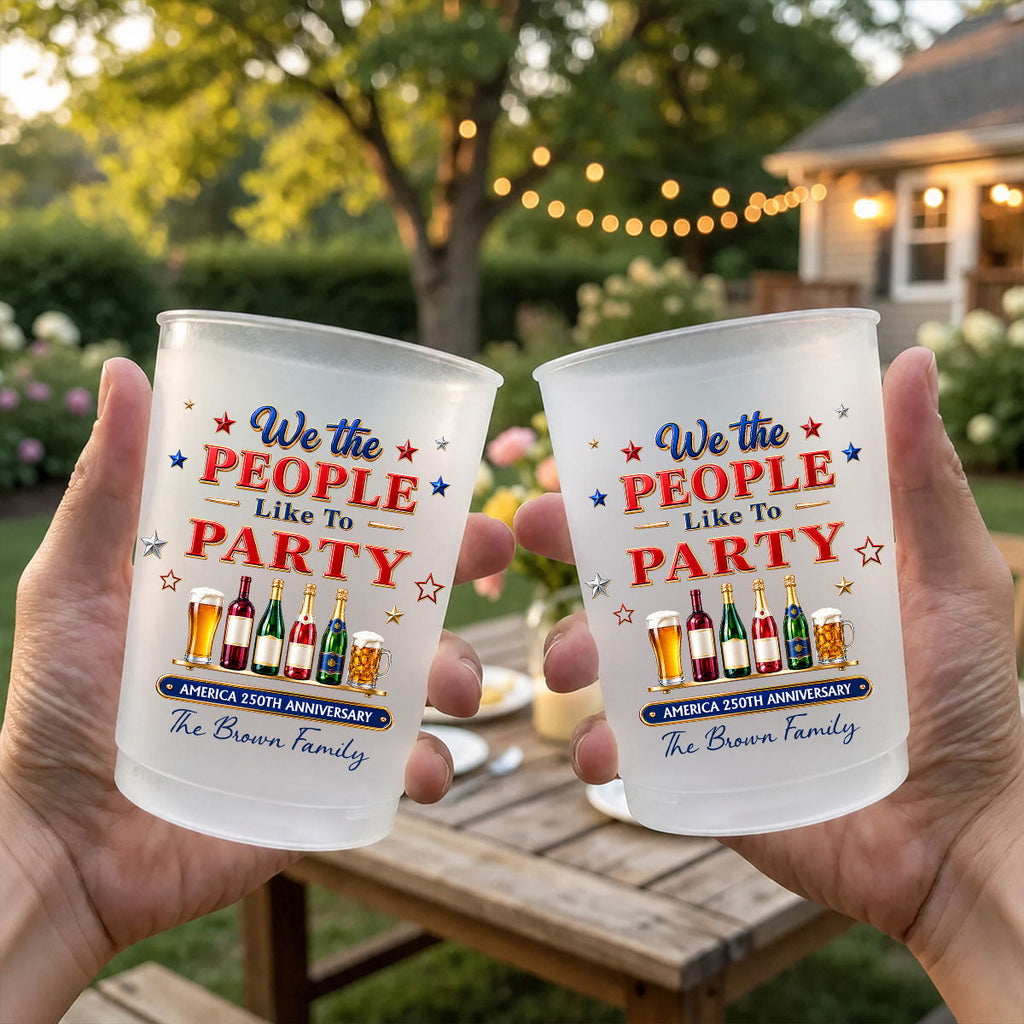 We The People Like To Party - Personalized Frosted Cup