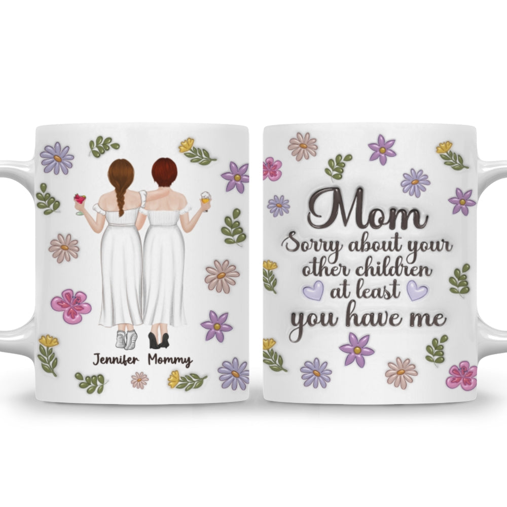 Custom Christmas & Birthday Gift for Mom • Sorry Mom Mum - Personalized 3D Inflated Effect Mug