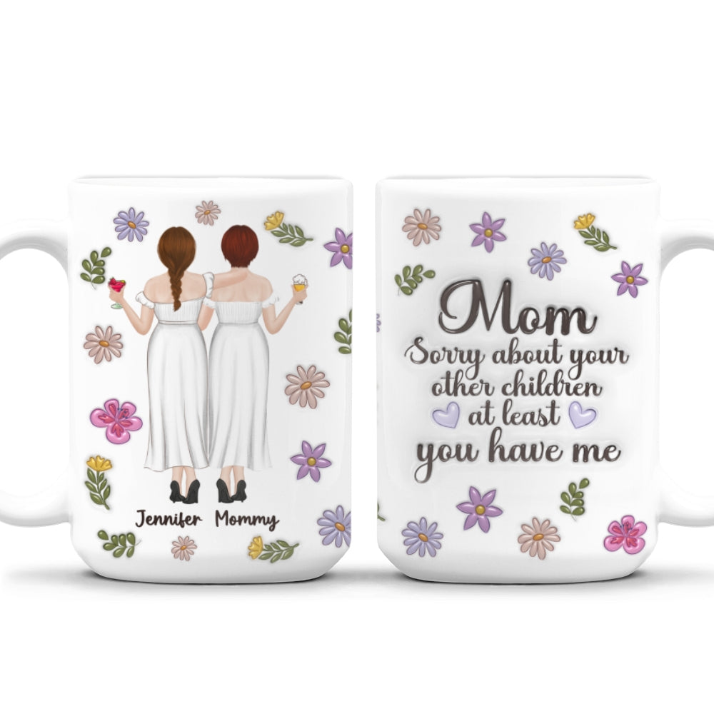 Custom Christmas & Birthday Gift for Mom • Sorry Mom Mum - Personalized 3D Inflated Effect Mug