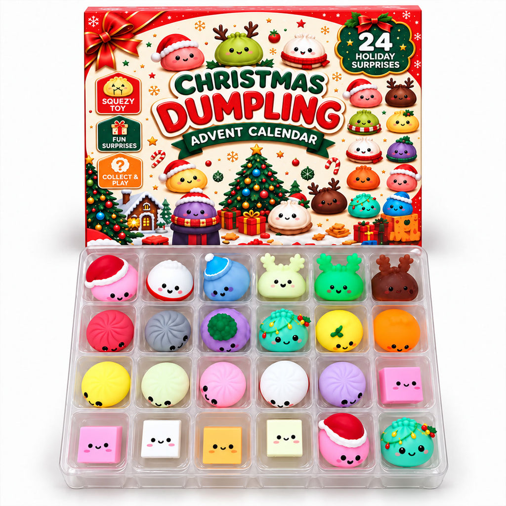 2026 Christmas Dumpling Advent Calendar, 24-Day Countdown • Twenty Four Days Of Squishy - Dumpling Advent Calendar