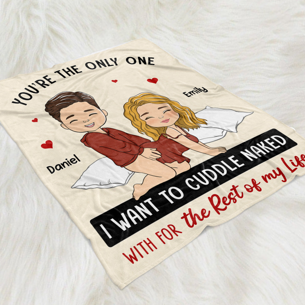 The Person I Want To Cuddle Naked - Personalized Fleece Blanket