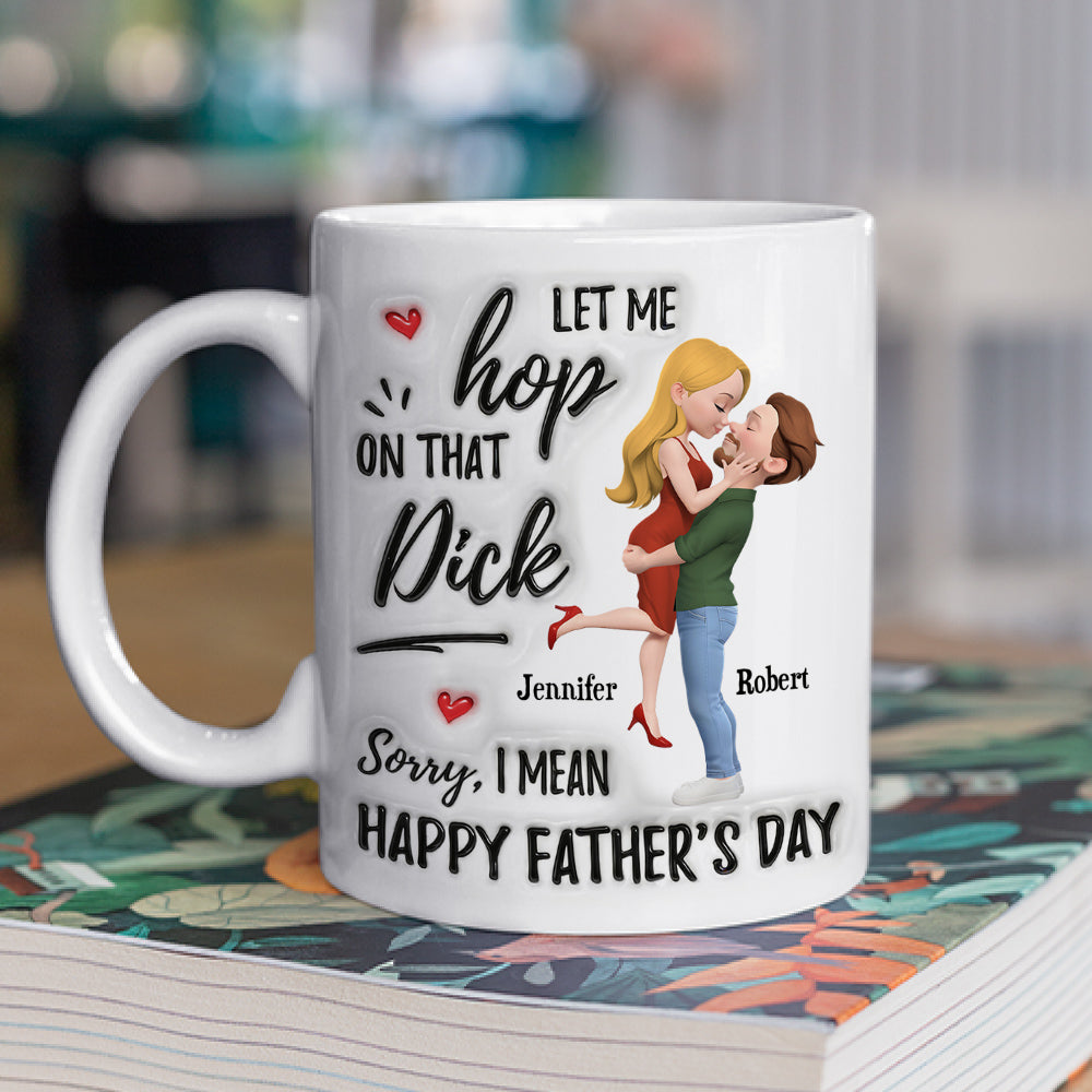 Custom Anniversary Keepsake Gifts For Couple • Let Me Hop - Personalized 3D Inflated Effect Mug