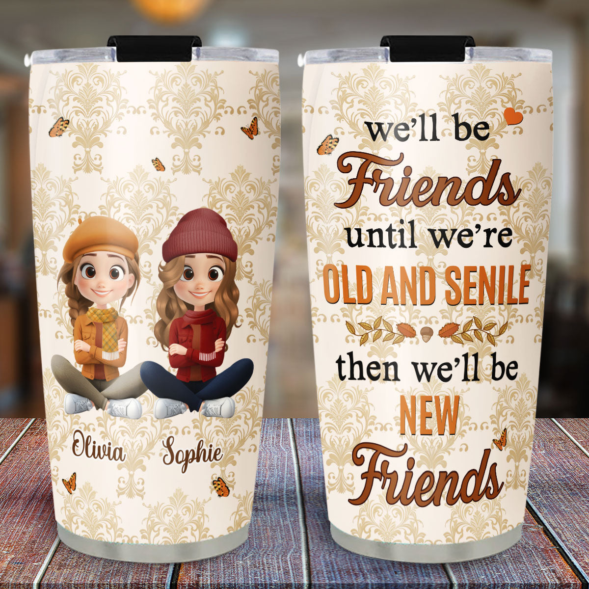 Custom Christmas Birthday Gifts For Best Friend • Besties For Life - Personalized Tumbler