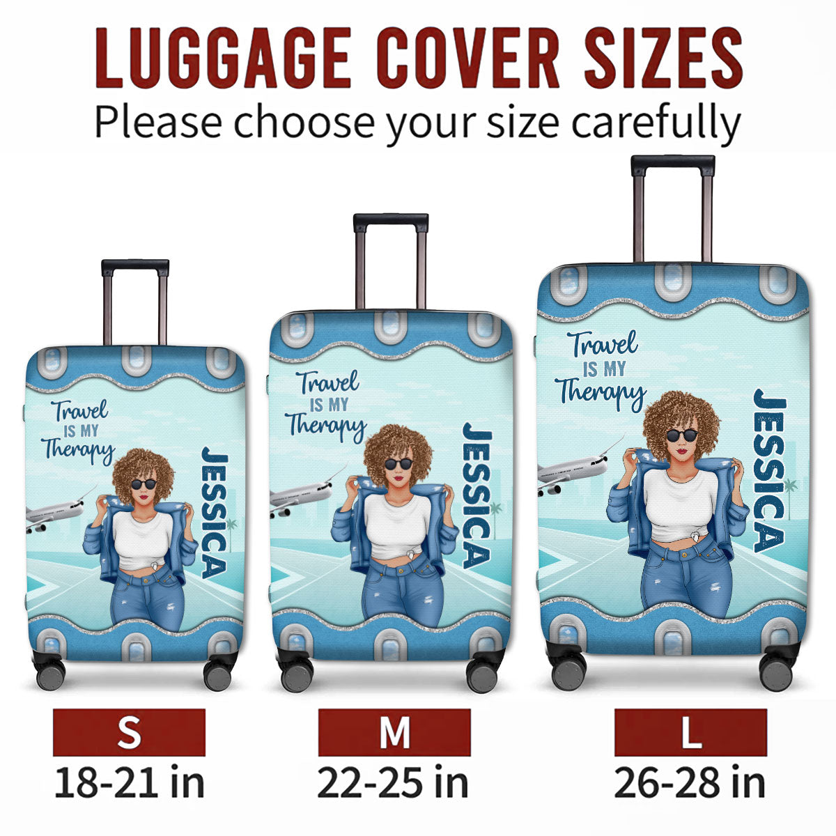 The Sky Is Calling And I Must Go - Personalized Luggage Cover