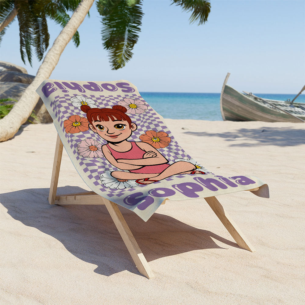 Tiny Toes Sandy Shores - Personalized Beach Towel