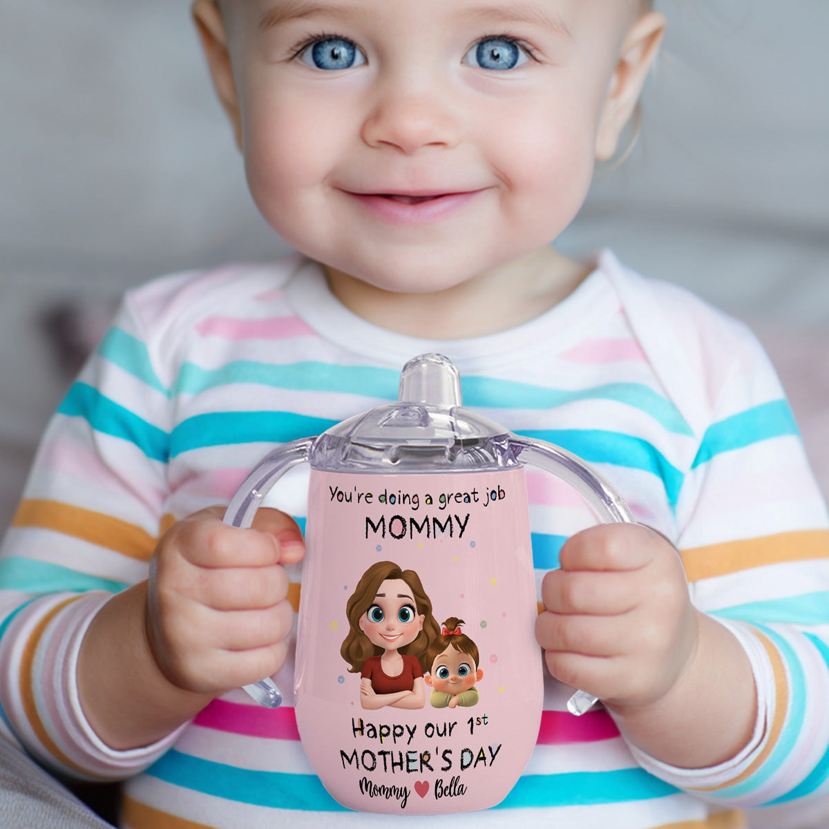 You're Doing A Great Job - Personalized Sippy Cup With Handles