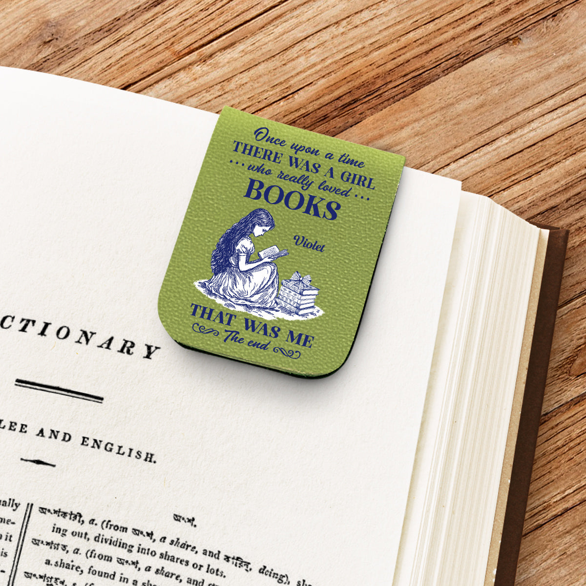 Custom Christmas Birthday Bookish Gifts For Book Lovers, Bookworms • Nerd Princess - Personalized Leather Bookmark