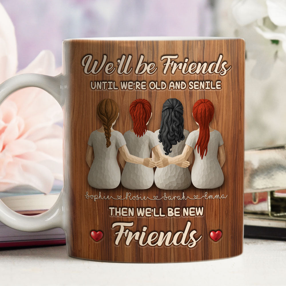 Custom Best Friend, Christmas & Birthday Friendship Keepsake Gift • Friendship On Repeat - Personalized Coffee Mug