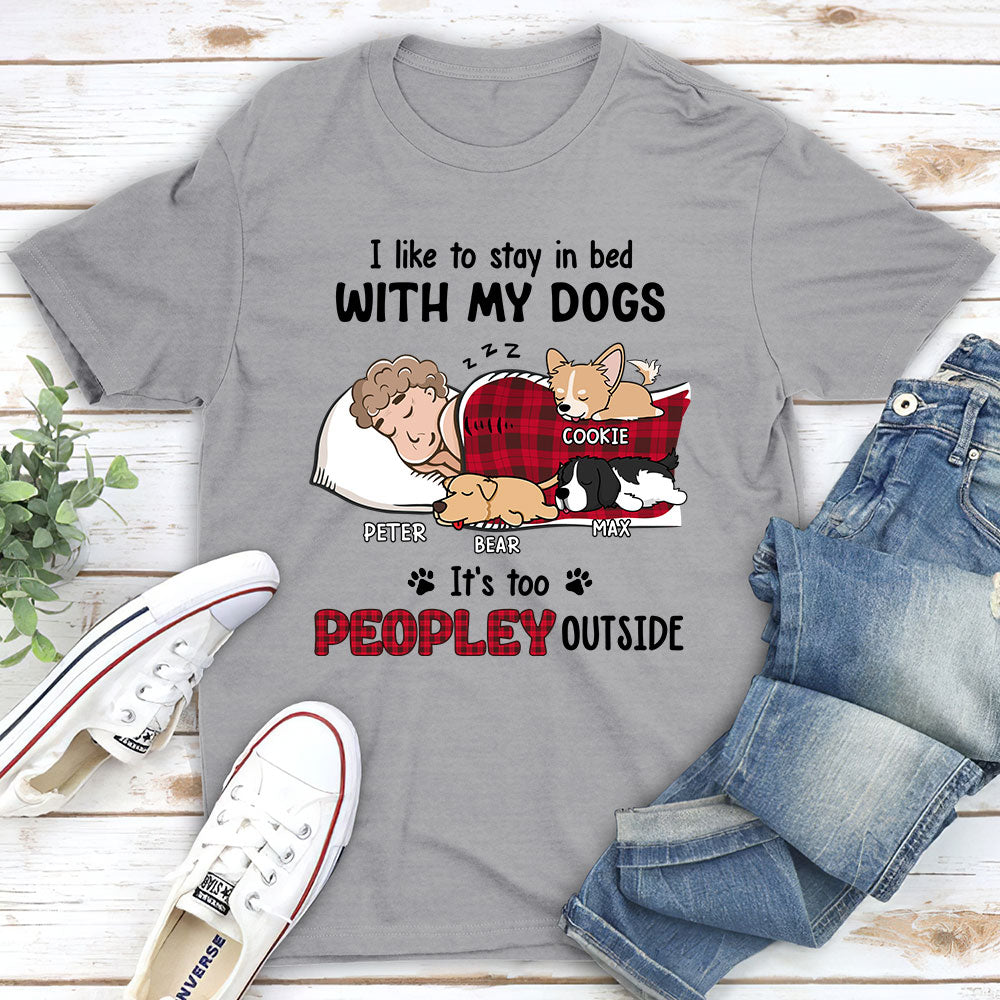 Custom Christmas & Birthday Keepsake Gift • Like To Stay In Bed - Personalized Unisex T-shirt