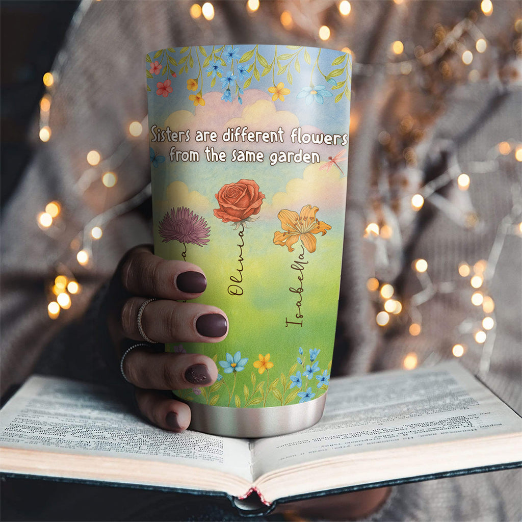 Custom Christmas Birthday Gifts For Sister • Custom Christmas Birthday Gifts For Sister • Sisters Grow Together In Beauty - Personalized Tumbler